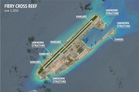 Các công trình hạ tầng trên đảo Đá Chữ Thập