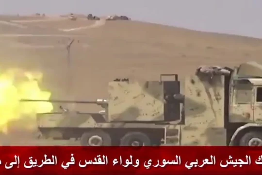 Quân tình nguyện Palestine chiến đấu trên chiến trường Idlib - ảnh minh họa video