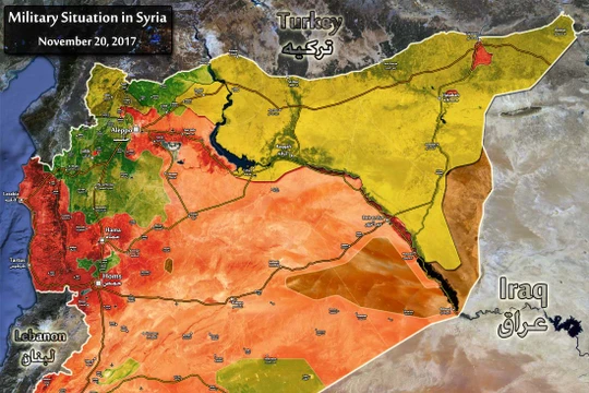 Tình hình chiến sự Syria tính đến ngày 20.11.2017 theo South Front