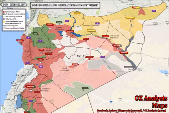 Tình hinh phân bổ lực lượng tính đến ngày 26.10.2017 - bản đồ OZ Analisis