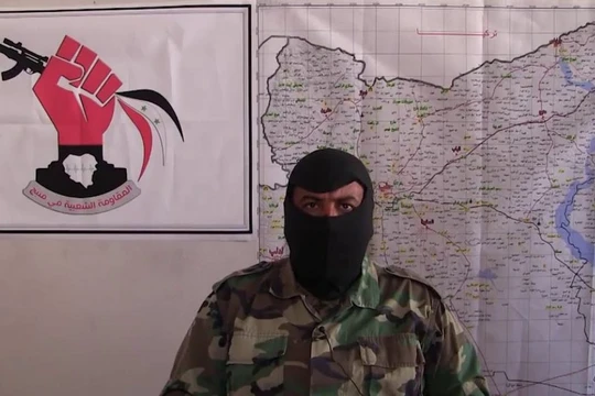 Ảnh tuyên truyền nhóm Kháng chiến Rộng rãi Raqqa. Ảnh: Masdar News.