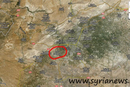 Quân đội Syria vây lấn thành phố Darayya ngoại vi Damascus