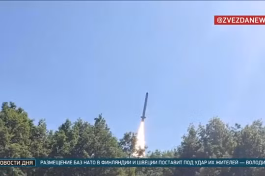 Phóng tên lửa Iskander-K. Ảnh minh họa video.