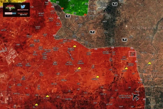Chiến tuyến lực lưởng Tiger trên chiến trường đông Aleppo đang tiến sát gần Al-Bab