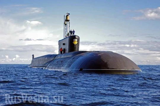 Tàu ngầm nguyên tử lớp Borei Nga. Ảnh Rusvesna