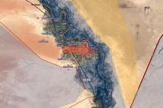 Lực lượng Tiger giải phóng liên tiếp 3 khu dân cư trên thung lũng sông Euphrates - ảnh Masdar News