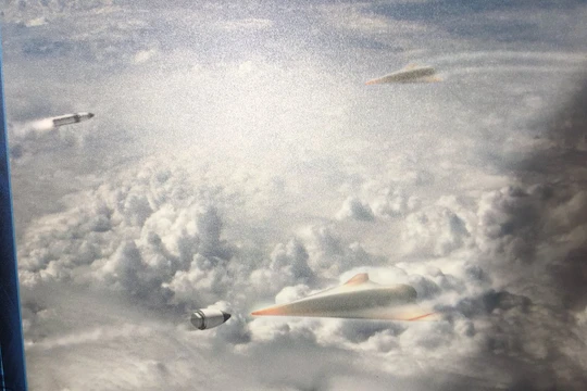 Khải niệm đánh chặn động năng tên lửa siêu âm của DARPA. Ảnh The Drive