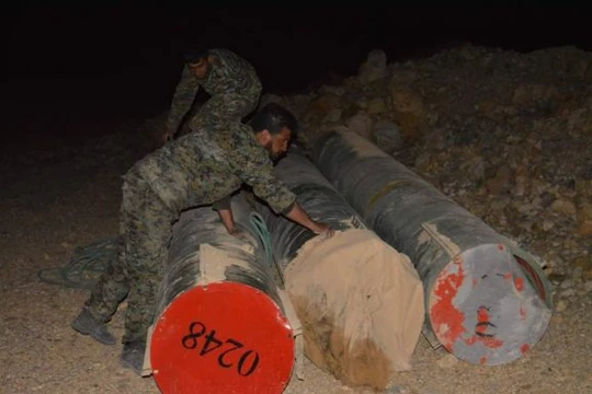 Các tên lửa đạn đạo chiến thuật tầm gần và tầm trung tại kho vũ khí ở Qalamoun