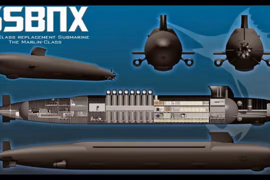 Tàu ngầm nguyên tử thế hệ mới của hải quân Mỹ SSBN-X Future Follow-on Submarine) ảnh minh họa General Dynamics