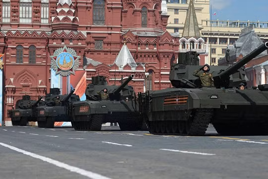 Phần diễu binh của đội hình xe tăng Armata