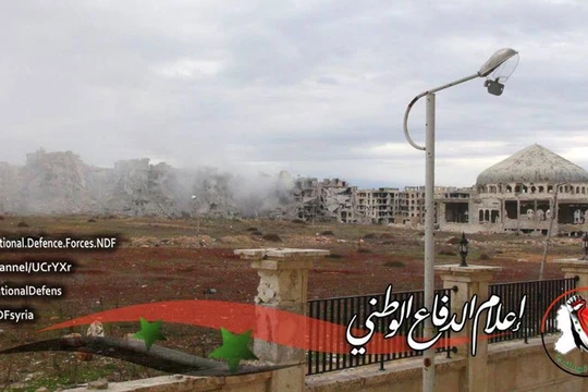 Khu vực nhà thờ Hồi giáo Rasol Azam, nơi quân đội Syria đã giành được quyền kiểm soát