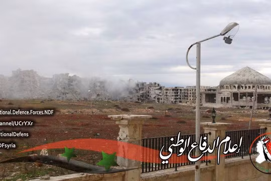 Khu vực nhà thờ Hồi giáo Rasol Azam, nơi quân đội Syria đã giành được quyền kiểm soát