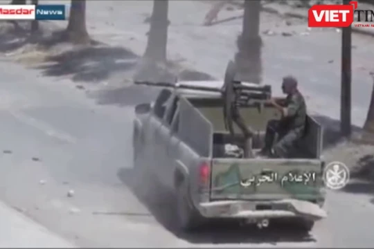 Binh sĩ quân đội Syria chiến đấu ở Đông Ghouta