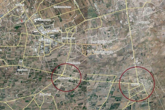 Bản đồ khu vực thị trấn Hawsh Al-Farah