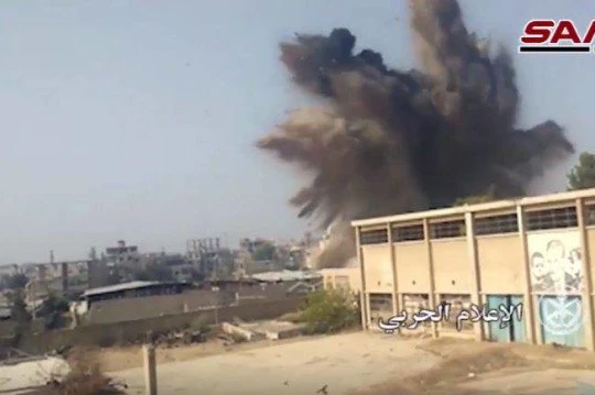 Quân đội Syria phá hủy đường hầm của lực lượng Hồi giáo cực đoan ở Damascence