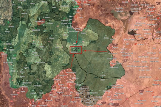 Các hướng tấn công của quân đội Syria nhằm vào căn cứ sân bay Abu Al-Duhur - ảnh South Front