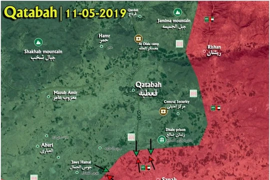 Lực lượng Houthi đánh chiếm thị trấn Qatbah, thủ phủ tỉnh Dhale. Ảnh minh họa Masdar News