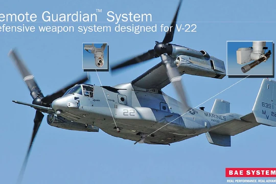 Trực thăng đổ bộ MV-22 Osprey gắn hệ thống vũ khí phòng thủ AWG-35 (V)