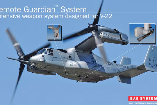 Trực thăng đổ bộ MV-22 Osprey gắn hệ thống vũ khí phòng thủ AWG-35 (V)