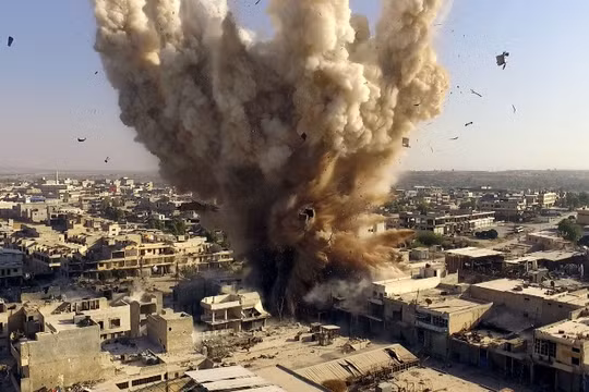 Một vụ nổ bom đường hầm ở ngoại ô thủ đô Damascus