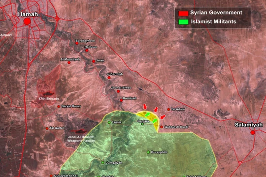 Bản đồ chiến sự khu vực Salamiyah 