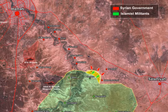 Bản đồ chiến sự khu vực Salamiyah 