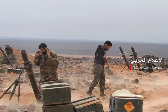 Quân đội Syria chuẩn bị pháo kích dữ dội al-Safa. Ảnh minh họa: South Front.