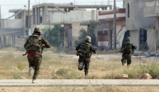 Binh sĩ quân đội Syria tấn công trên vùng Tây Ghouta