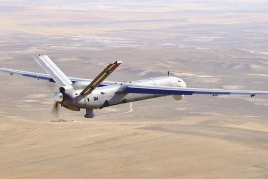 Máy bay không người lái chiến đầu Iran UAV Shahed-129 trên chiến trường Syria - ảnh Masdar News