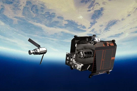 Vệ tinh ION SCV004, phương tiện mang Máy tính cơ sở hạ tầng SpaceCloud của AWS trong không gian. Ảnh AWS