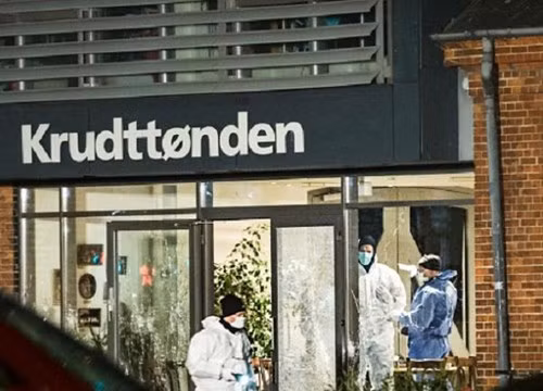 Hiện trường vụ xả súng tại một quán cà phê ở Copenhagen
