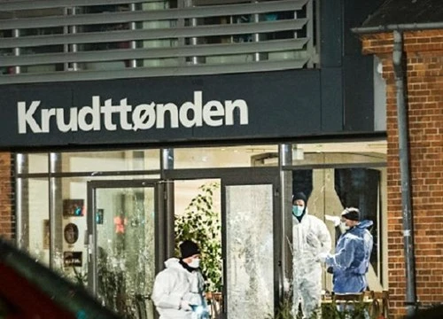 Hiện trường vụ xả súng tại một quán cà phê ở Copenhagen