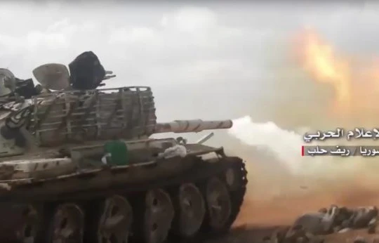 Lực lượng Vệ binh Cộng hòa tấn công trên chiến trường Aleppo - ảnh minh họa video truyền thông Hezbollah