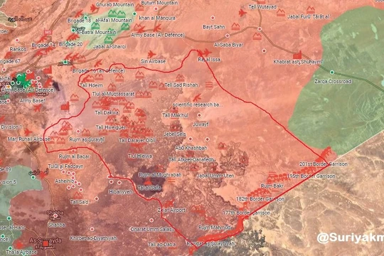 Quân đội Syria giải phóng hơn 8000 km2 lãnh thổ biên giới sát với Jordan - ảnh Alalam.ir