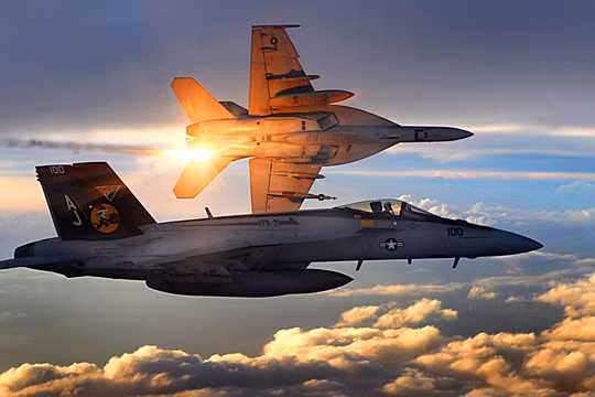 Máy bay chiến đấu Mỹ trên chiến trường Syria - ảnh minh họa của South Front