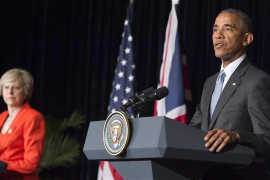 Tổng thống Obama phát biểu trong buổi họp báo chung tại Hàng Châu, Trung Quốc