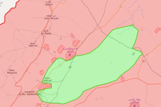 Khu vực Qalamoun, nơi các tay súng FSA có thể sẽ đầu hàng, giao nộp vũ khí cho quân đội Syria