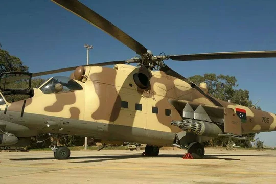 Máy bay chiến đấu Mi-35 của lực lượng LNA Libya.