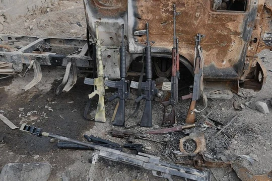 Một số vũ khí thu được sau cuộc tấn công - ảnh quân đội Syria