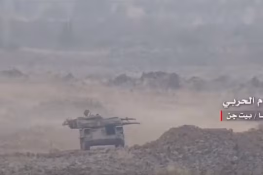 Pháo phòng không tự hành Shilka quân đội Syria trên chiến trường cao nguyên Golan - ảnh truyền thông video Hezbollah