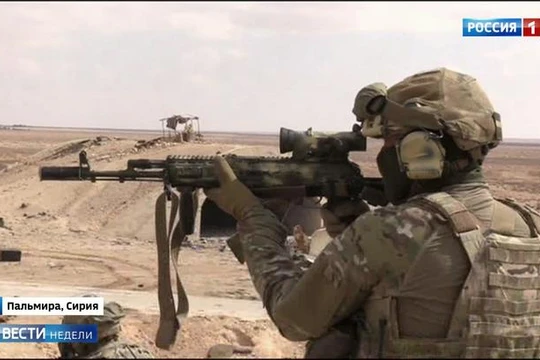 Đặc nhiệm Nga trên chiến trường Syria - ảnh minh họa video Kênh 1 Nga