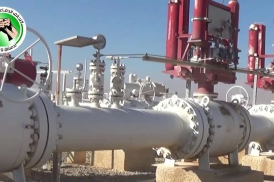 Trạm khí gas trên vùng ngoại ô Damascus