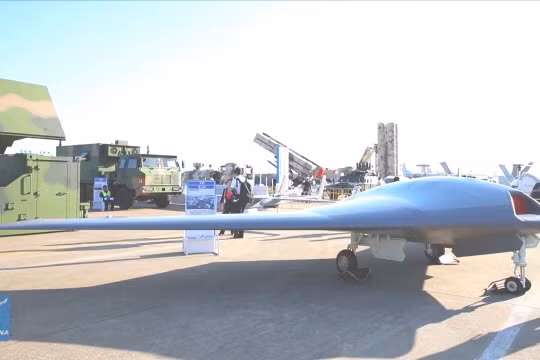 Máy bay không người lái dạng cánh bay UAV SkyHawk. Ảnh triển lãm hàng không Chu Hải 2018