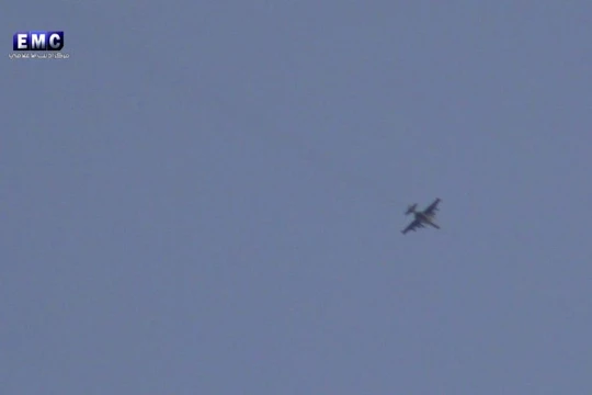 Máy bay Su-25 "Con quả" trên bầu trời không phận tỉnh Idlib - ảnh minh họa video EMC