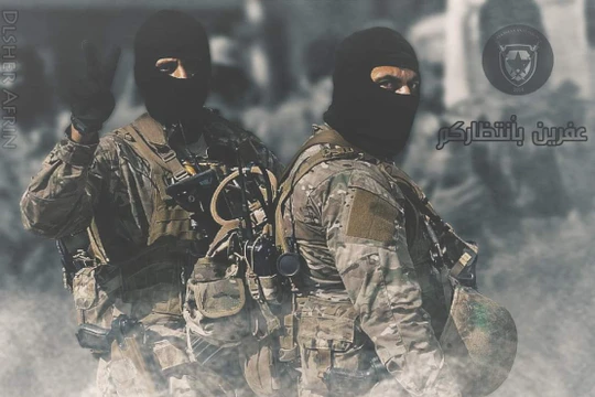 Lực lượng đặc nhiệm người Kurd do Mỹ huấn luyện, được cho là đang bí mật trở về chiến đấu ở Afrin. Ảnh tài khoản Twitter HRE 