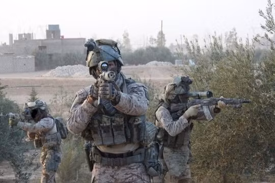 Các binh sĩ lực lượng đặc nhiêm Nga chiến đấu ở Syria. Ảnh ANNA News