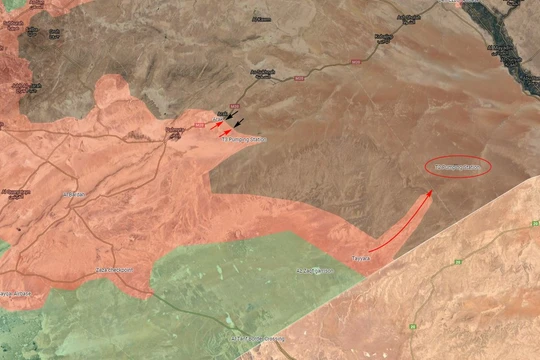 Hướng tấn công của quân đội Syria dọc theo tuyến biên giới về căn cứ quân sự T-2