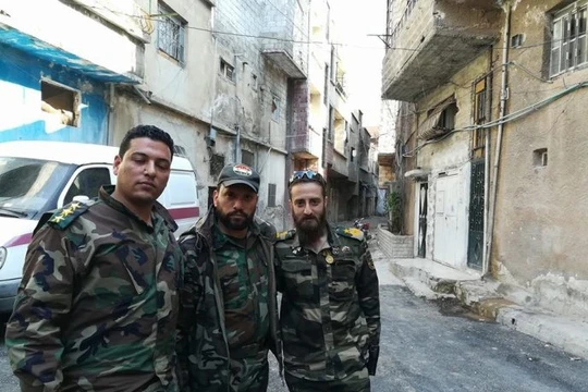 Binh sĩ lực lượng quân tình nguyện Liwaa Al-Quds ở Damascus. ảnh minh họa South Front