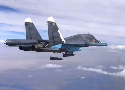 Su-34 “Thú mỏ vịt” không kích kinh hoàng ở Syria