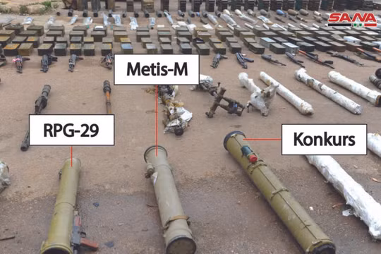 Một số vũ khí quân đội Syria thu giữ được ở Daraa. Ảnh minh họa South Front